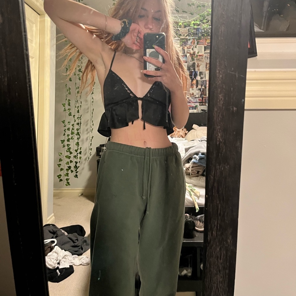 Olive Green Mens Sweatpants
